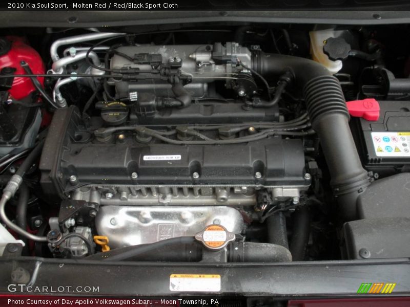 Molten Red / Red/Black Sport Cloth 2010 Kia Soul Sport