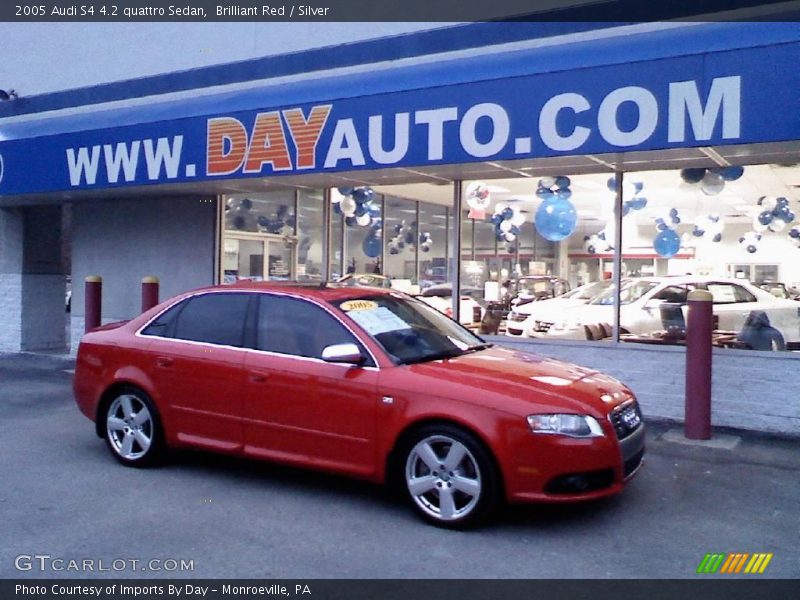 Brilliant Red / Silver 2005 Audi S4 4.2 quattro Sedan