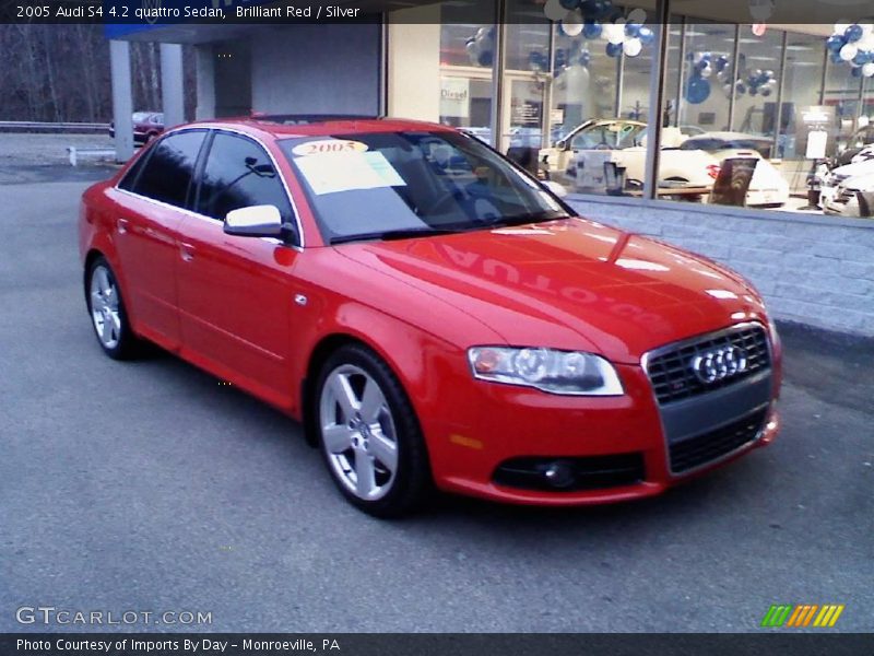 Brilliant Red / Silver 2005 Audi S4 4.2 quattro Sedan