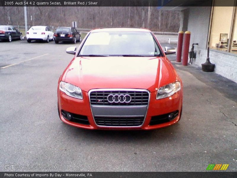 Brilliant Red / Silver 2005 Audi S4 4.2 quattro Sedan