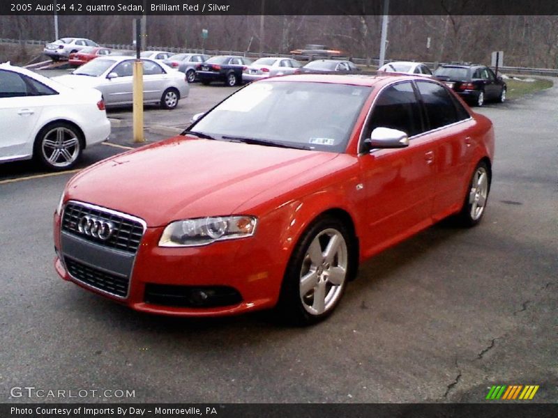 Brilliant Red / Silver 2005 Audi S4 4.2 quattro Sedan