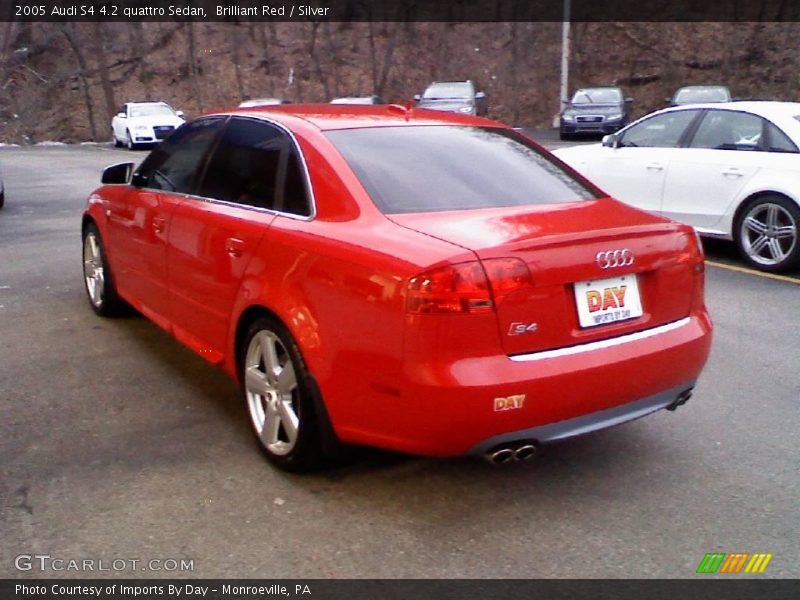 Brilliant Red / Silver 2005 Audi S4 4.2 quattro Sedan