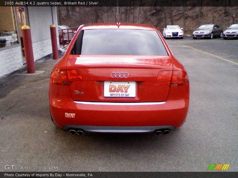 Brilliant Red / Silver 2005 Audi S4 4.2 quattro Sedan
