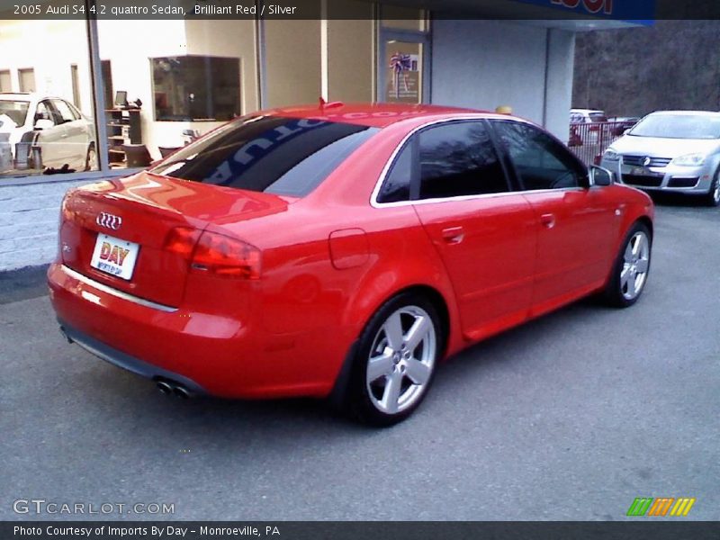 Brilliant Red / Silver 2005 Audi S4 4.2 quattro Sedan