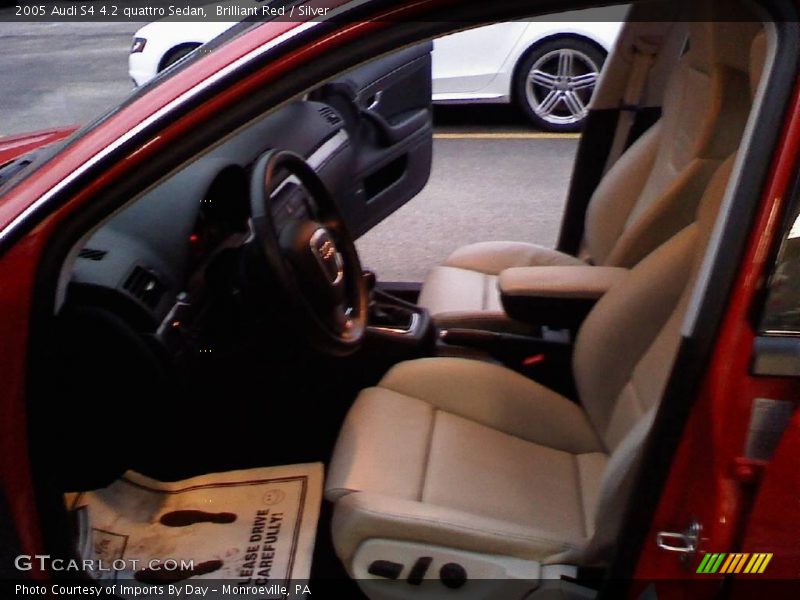Brilliant Red / Silver 2005 Audi S4 4.2 quattro Sedan