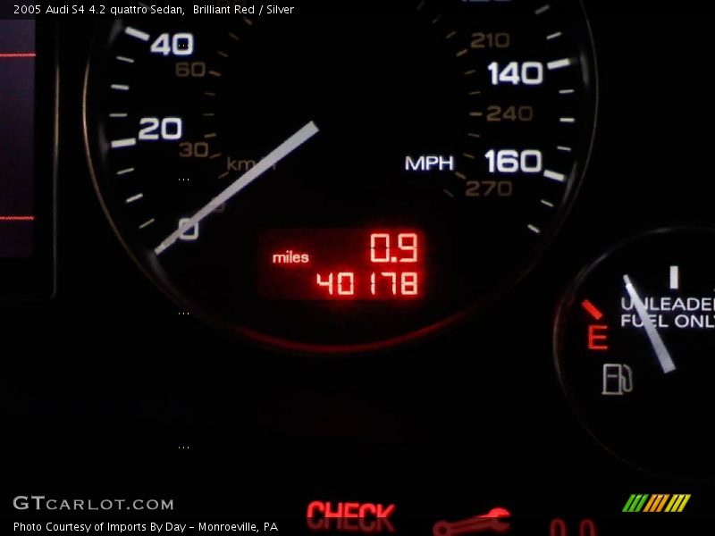 Brilliant Red / Silver 2005 Audi S4 4.2 quattro Sedan