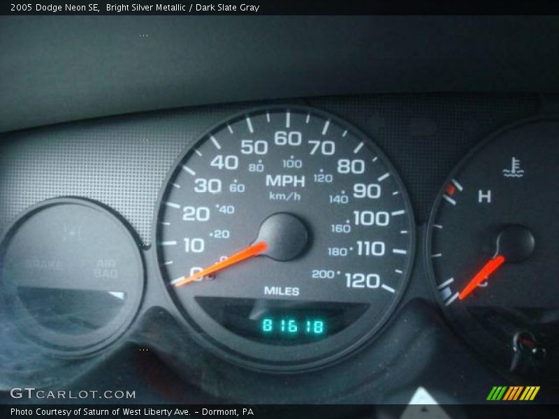 Bright Silver Metallic / Dark Slate Gray 2005 Dodge Neon SE
