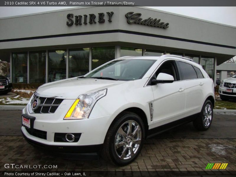 Platinum Ice Tricoat / Titanium/Ebony 2010 Cadillac SRX 4 V6 Turbo AWD