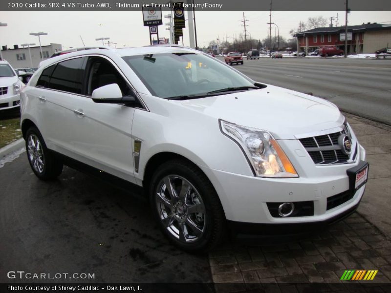 Platinum Ice Tricoat / Titanium/Ebony 2010 Cadillac SRX 4 V6 Turbo AWD