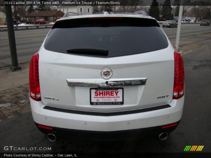 Platinum Ice Tricoat / Titanium/Ebony 2010 Cadillac SRX 4 V6 Turbo AWD