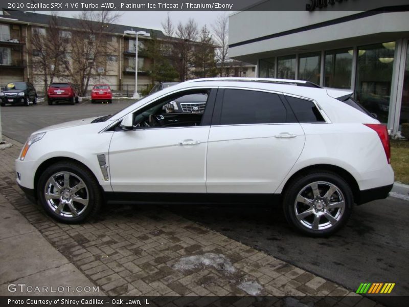 Platinum Ice Tricoat / Titanium/Ebony 2010 Cadillac SRX 4 V6 Turbo AWD