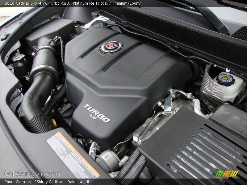 Platinum Ice Tricoat / Titanium/Ebony 2010 Cadillac SRX 4 V6 Turbo AWD