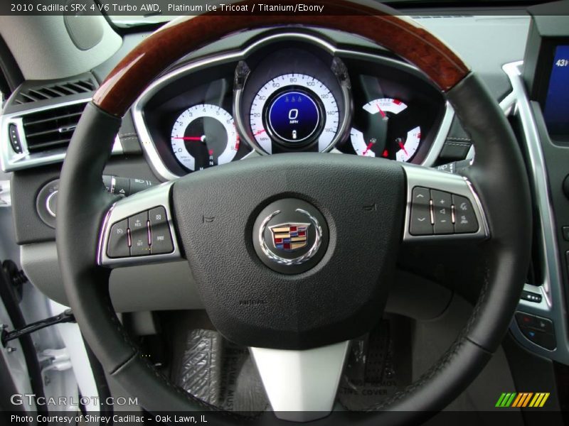 Platinum Ice Tricoat / Titanium/Ebony 2010 Cadillac SRX 4 V6 Turbo AWD