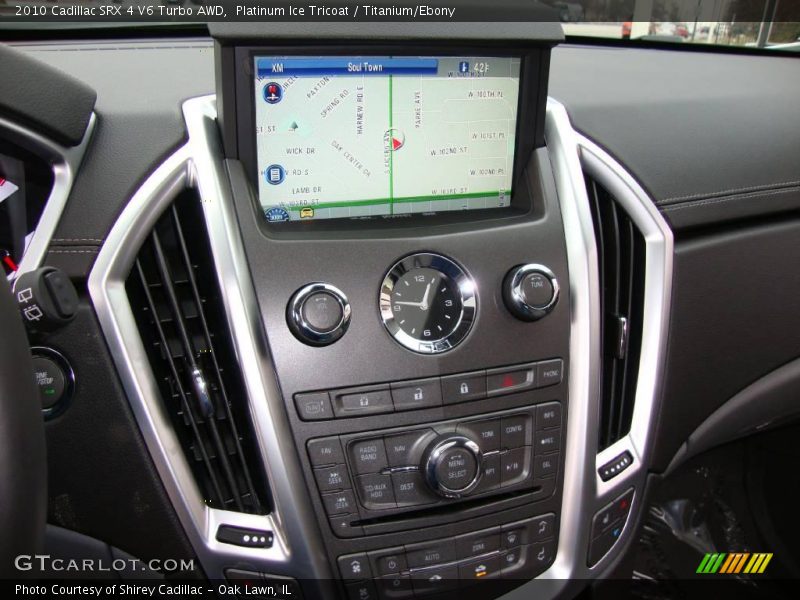 Platinum Ice Tricoat / Titanium/Ebony 2010 Cadillac SRX 4 V6 Turbo AWD