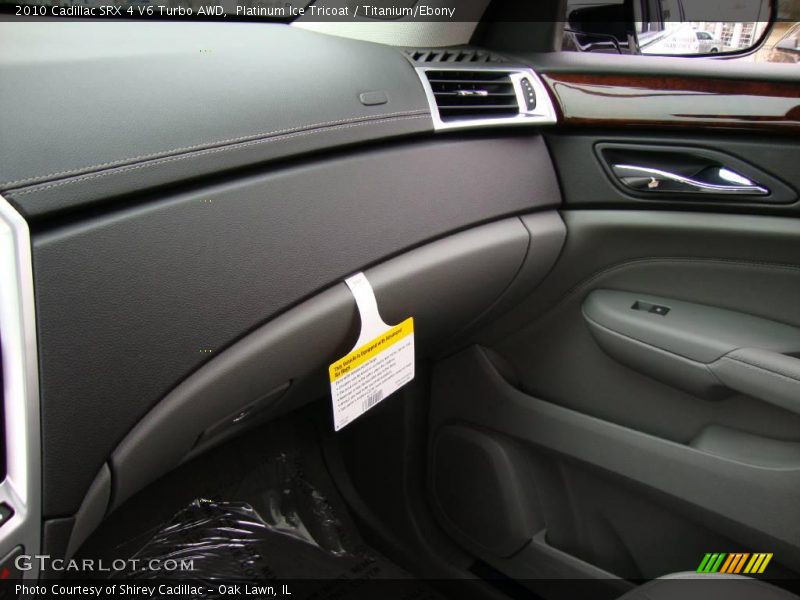 Platinum Ice Tricoat / Titanium/Ebony 2010 Cadillac SRX 4 V6 Turbo AWD