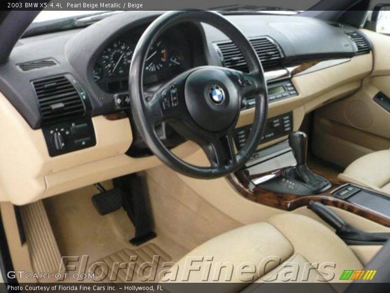 Pearl Beige Metallic / Beige 2003 BMW X5 4.4i