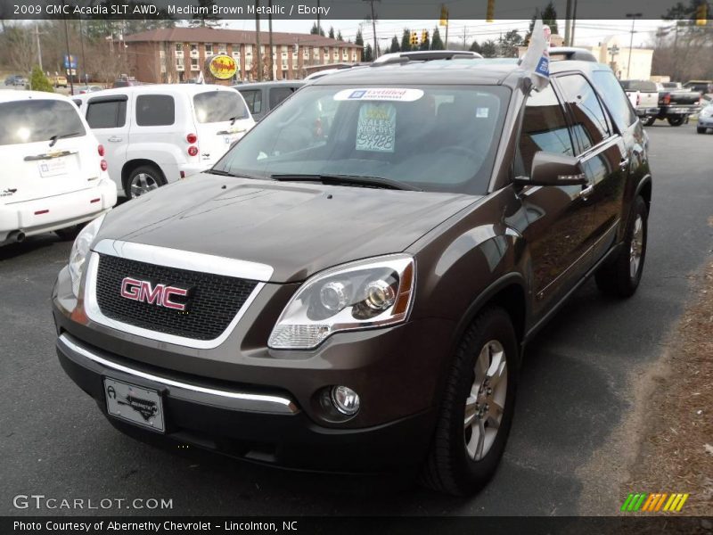 Medium Brown Metallic / Ebony 2009 GMC Acadia SLT AWD