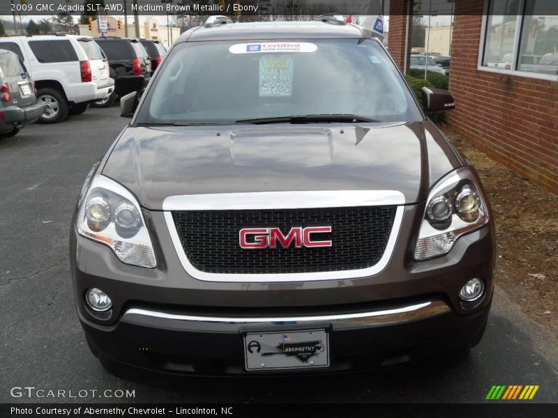 Medium Brown Metallic / Ebony 2009 GMC Acadia SLT AWD