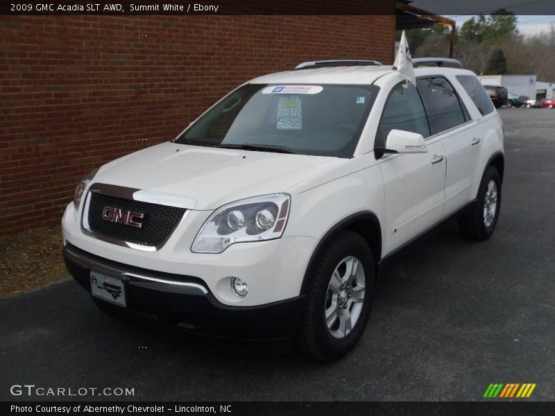 Summit White / Ebony 2009 GMC Acadia SLT AWD
