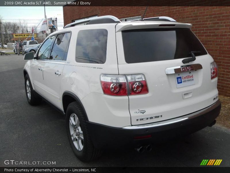 Summit White / Ebony 2009 GMC Acadia SLT AWD