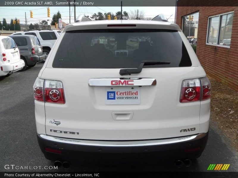 Summit White / Ebony 2009 GMC Acadia SLT AWD