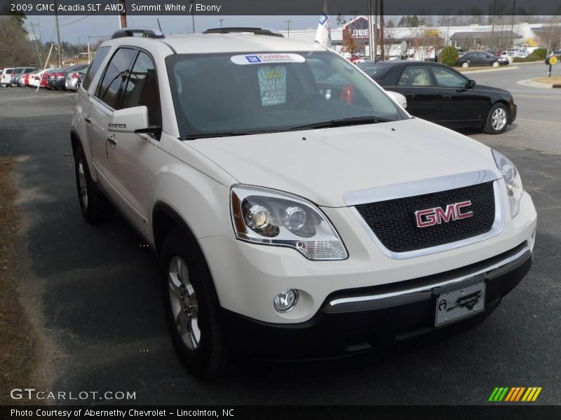 Summit White / Ebony 2009 GMC Acadia SLT AWD