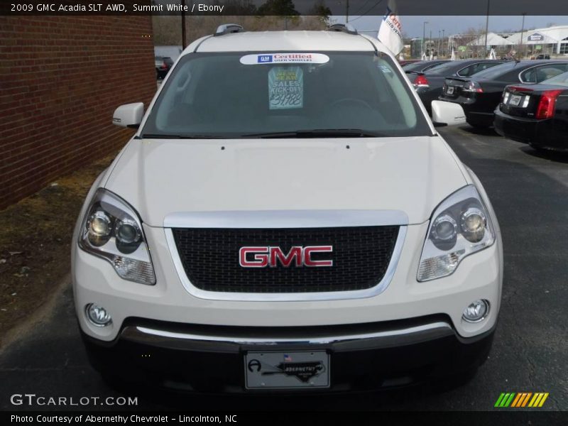 Summit White / Ebony 2009 GMC Acadia SLT AWD