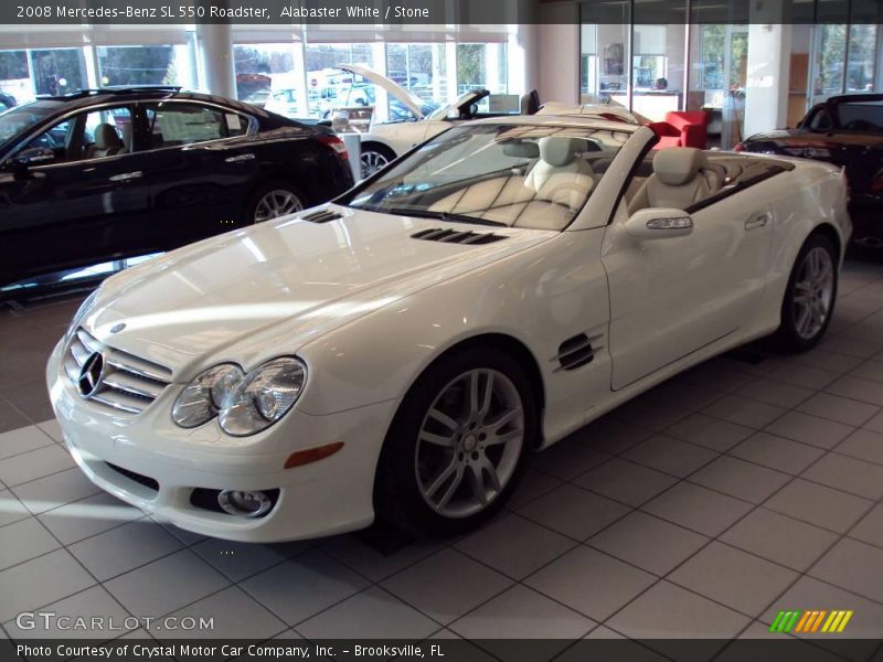 Alabaster White / Stone 2008 Mercedes-Benz SL 550 Roadster