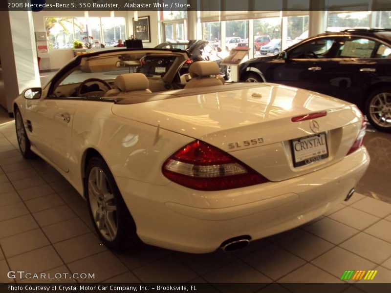 Alabaster White / Stone 2008 Mercedes-Benz SL 550 Roadster