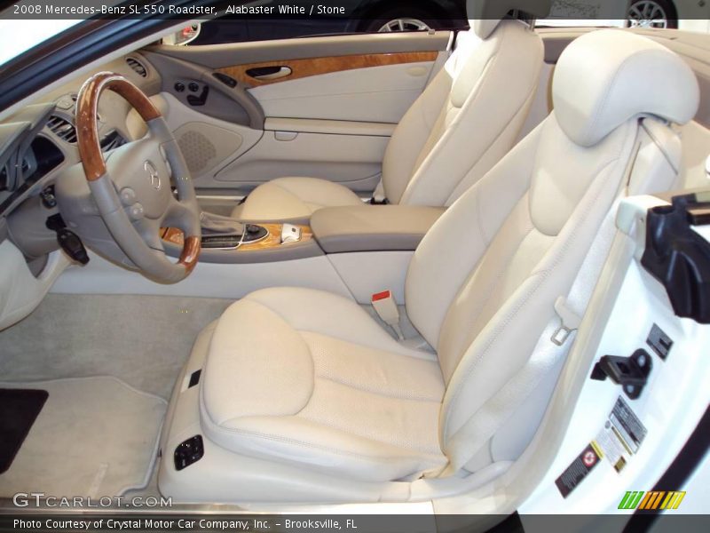 Alabaster White / Stone 2008 Mercedes-Benz SL 550 Roadster