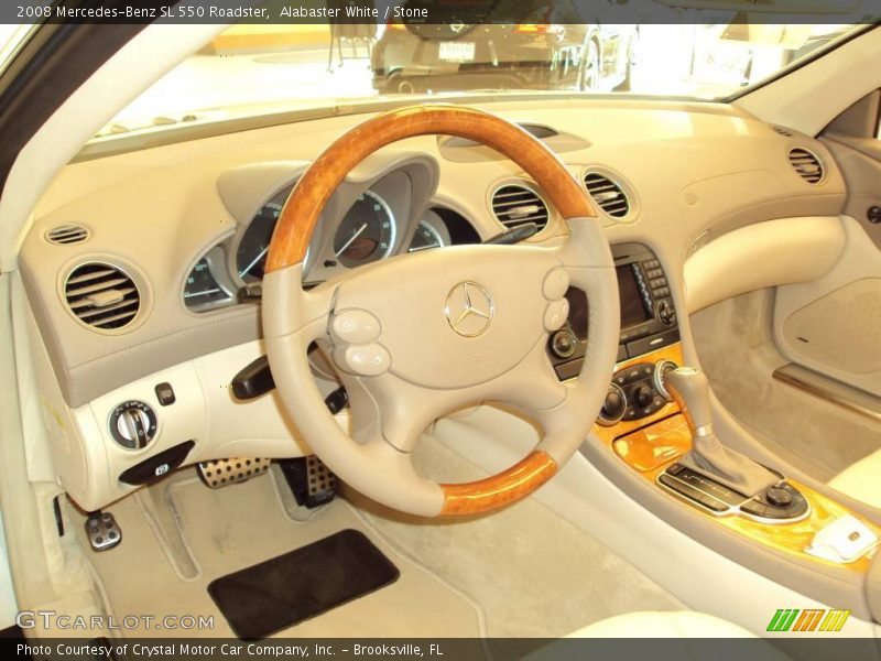 Alabaster White / Stone 2008 Mercedes-Benz SL 550 Roadster