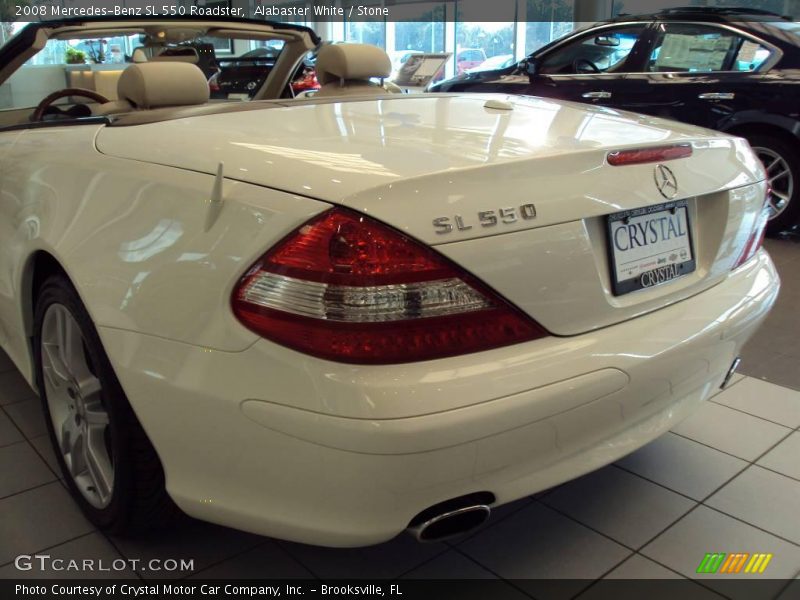 Alabaster White / Stone 2008 Mercedes-Benz SL 550 Roadster