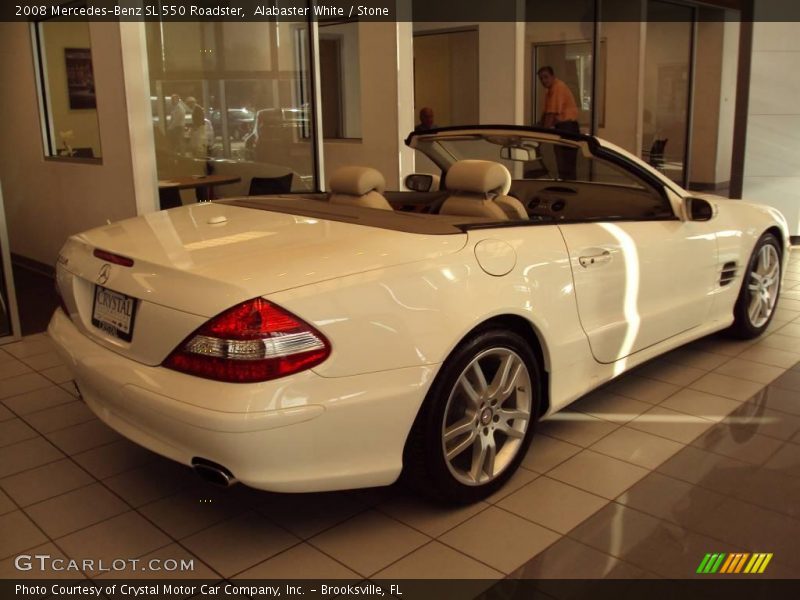 Alabaster White / Stone 2008 Mercedes-Benz SL 550 Roadster