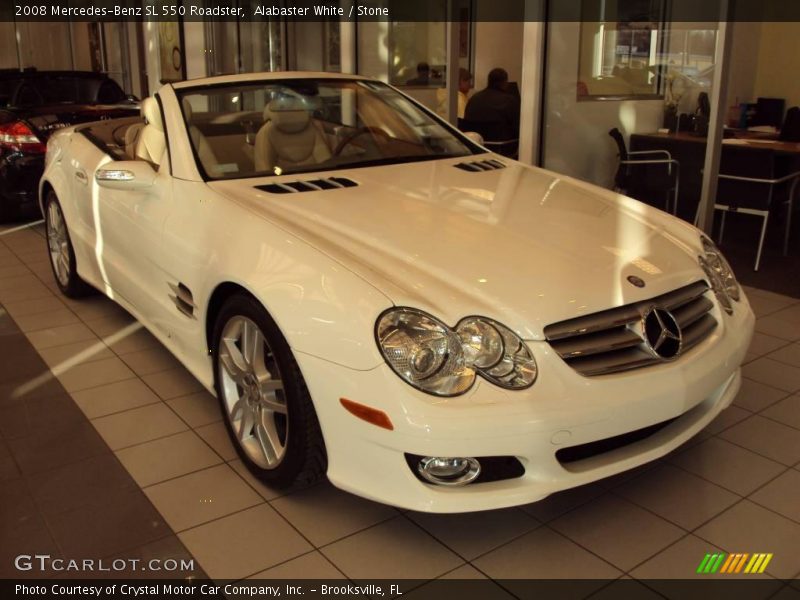 Alabaster White / Stone 2008 Mercedes-Benz SL 550 Roadster