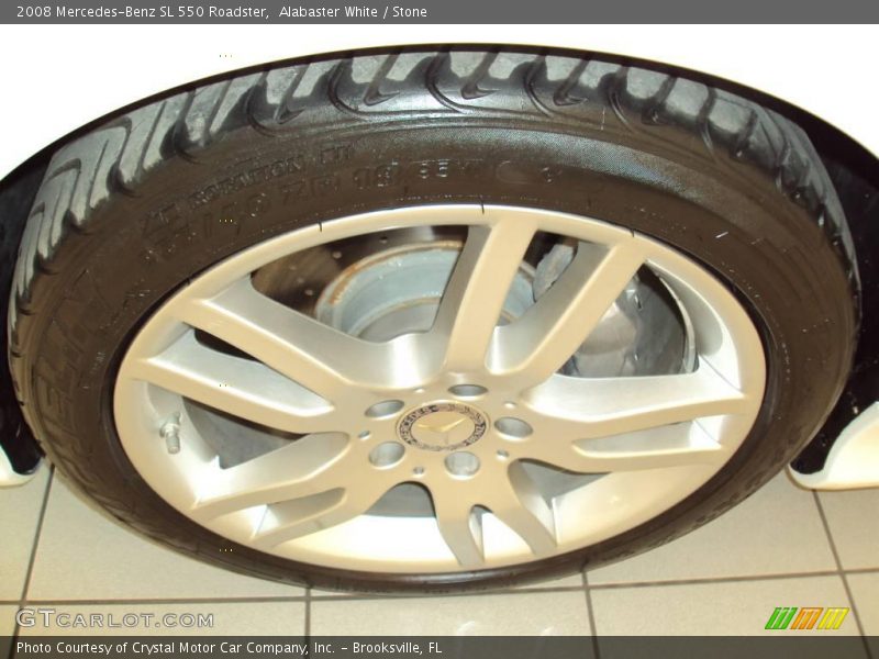 Alabaster White / Stone 2008 Mercedes-Benz SL 550 Roadster
