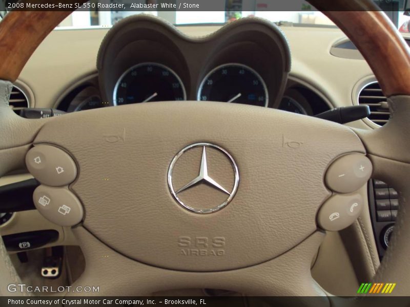 Alabaster White / Stone 2008 Mercedes-Benz SL 550 Roadster