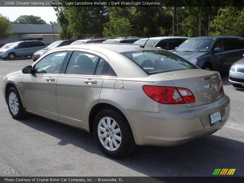 Light Sandstone Metallic / Dark Khaki/Light Graystone 2008 Chrysler Sebring LX Sedan