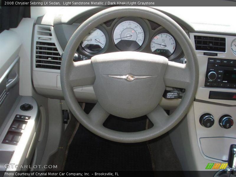Light Sandstone Metallic / Dark Khaki/Light Graystone 2008 Chrysler Sebring LX Sedan