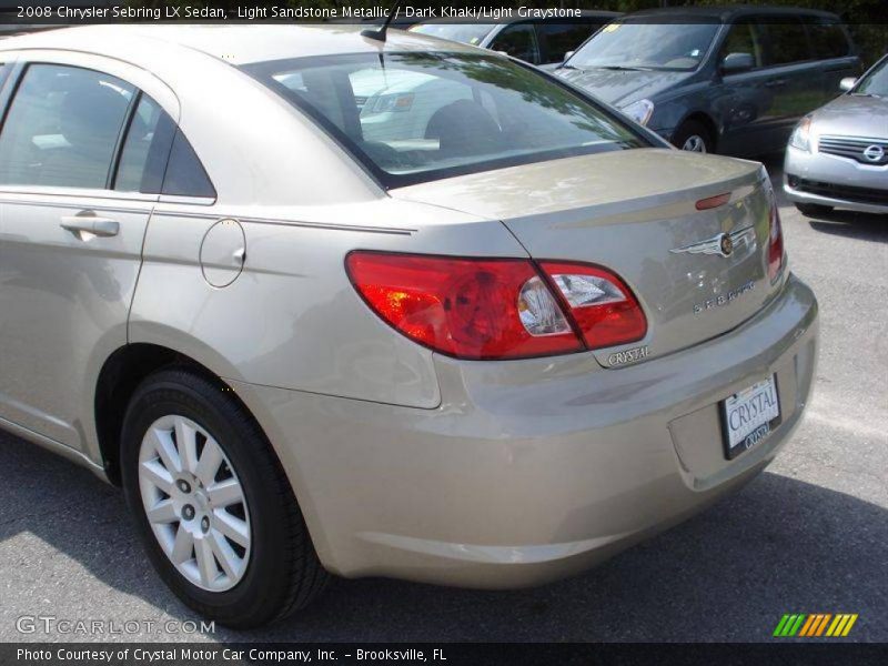 Light Sandstone Metallic / Dark Khaki/Light Graystone 2008 Chrysler Sebring LX Sedan