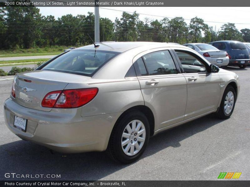 Light Sandstone Metallic / Dark Khaki/Light Graystone 2008 Chrysler Sebring LX Sedan