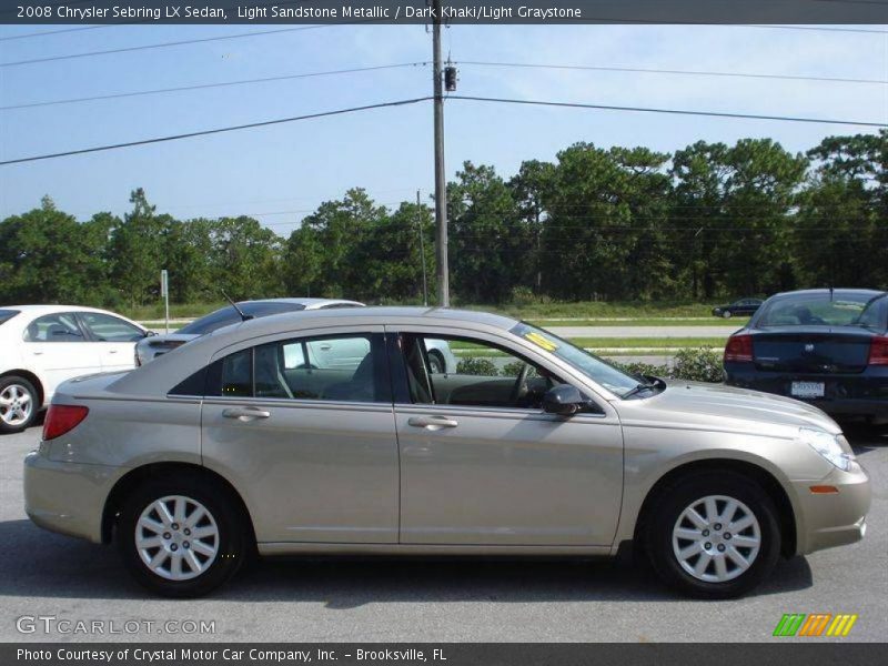 Light Sandstone Metallic / Dark Khaki/Light Graystone 2008 Chrysler Sebring LX Sedan