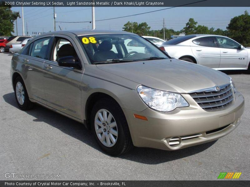Light Sandstone Metallic / Dark Khaki/Light Graystone 2008 Chrysler Sebring LX Sedan