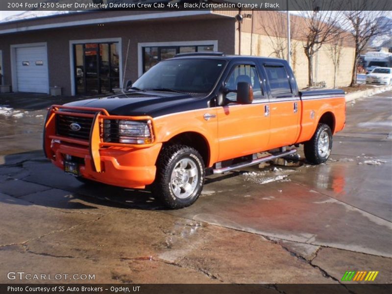 Black/Competition Orange / Black 2004 Ford F250 Super Duty Harley Davidson Crew Cab 4x4