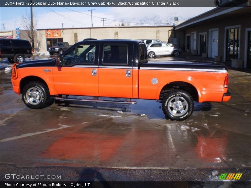 Black/Competition Orange / Black 2004 Ford F250 Super Duty Harley Davidson Crew Cab 4x4
