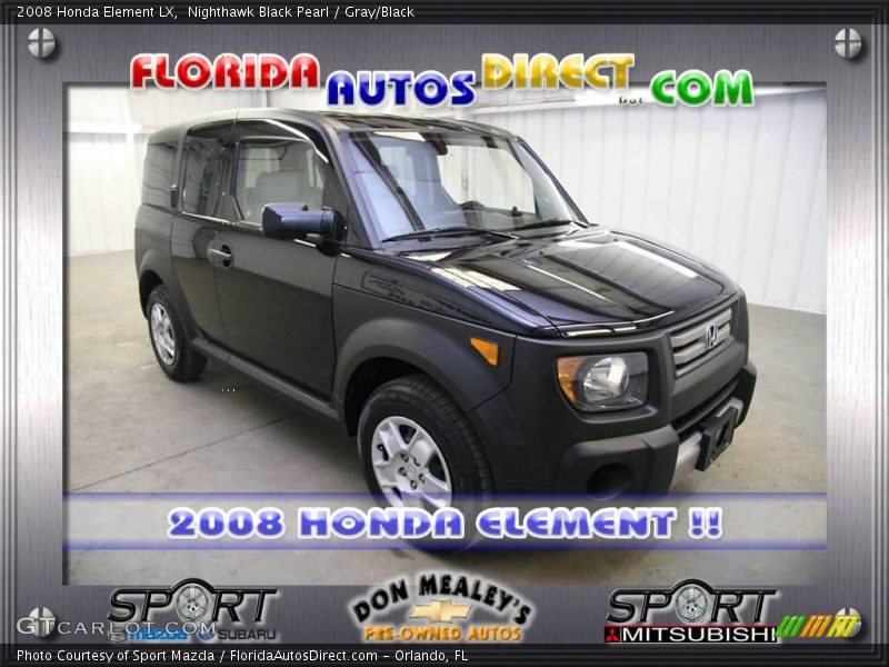 Nighthawk Black Pearl / Gray/Black 2008 Honda Element LX