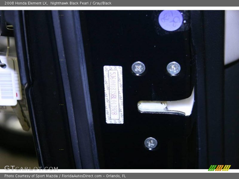 Nighthawk Black Pearl / Gray/Black 2008 Honda Element LX