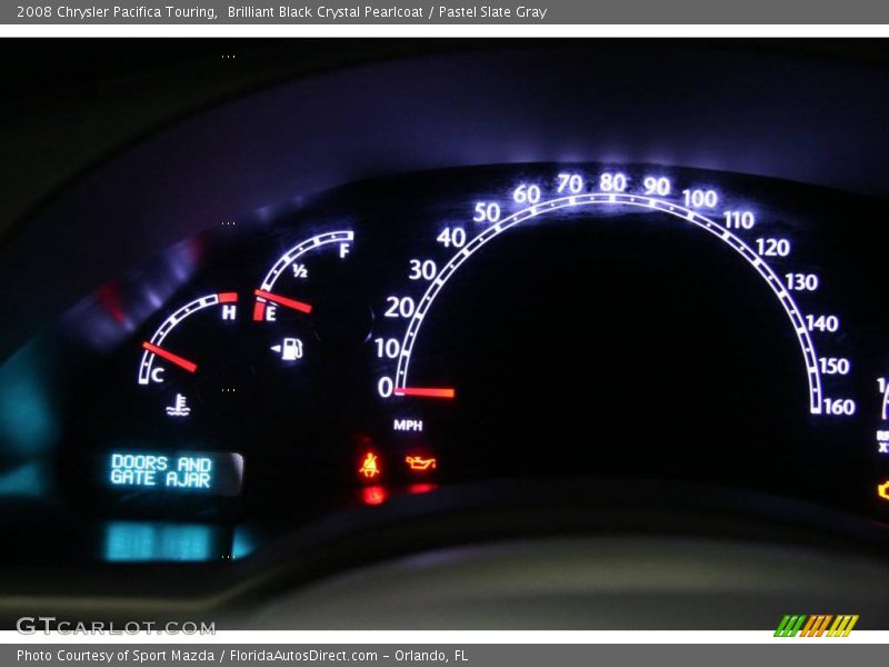 Brilliant Black Crystal Pearlcoat / Pastel Slate Gray 2008 Chrysler Pacifica Touring