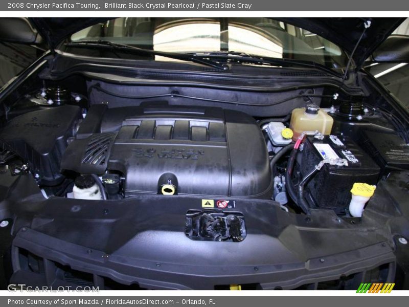 Brilliant Black Crystal Pearlcoat / Pastel Slate Gray 2008 Chrysler Pacifica Touring