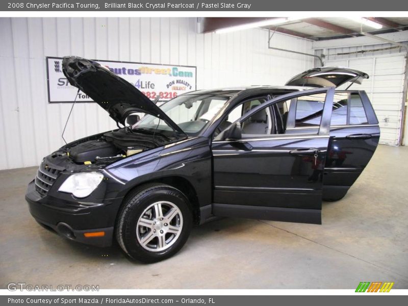Brilliant Black Crystal Pearlcoat / Pastel Slate Gray 2008 Chrysler Pacifica Touring