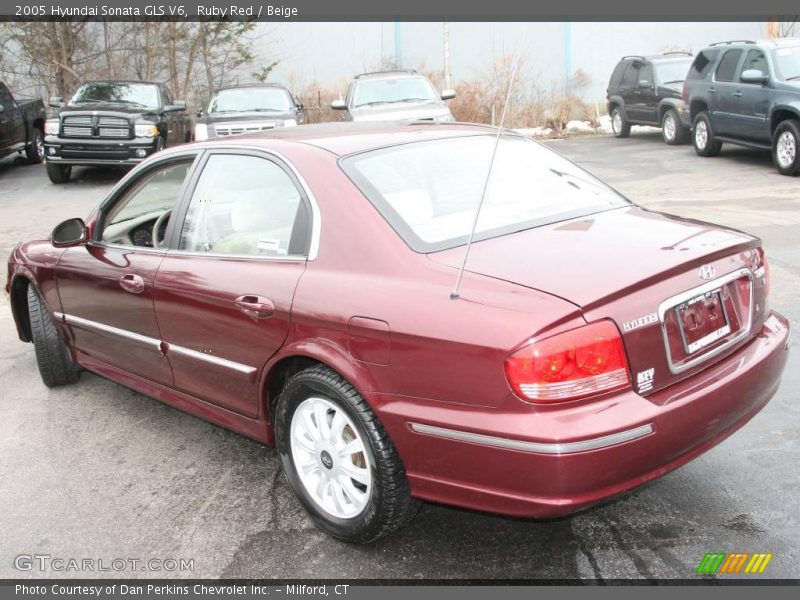 Ruby Red / Beige 2005 Hyundai Sonata GLS V6